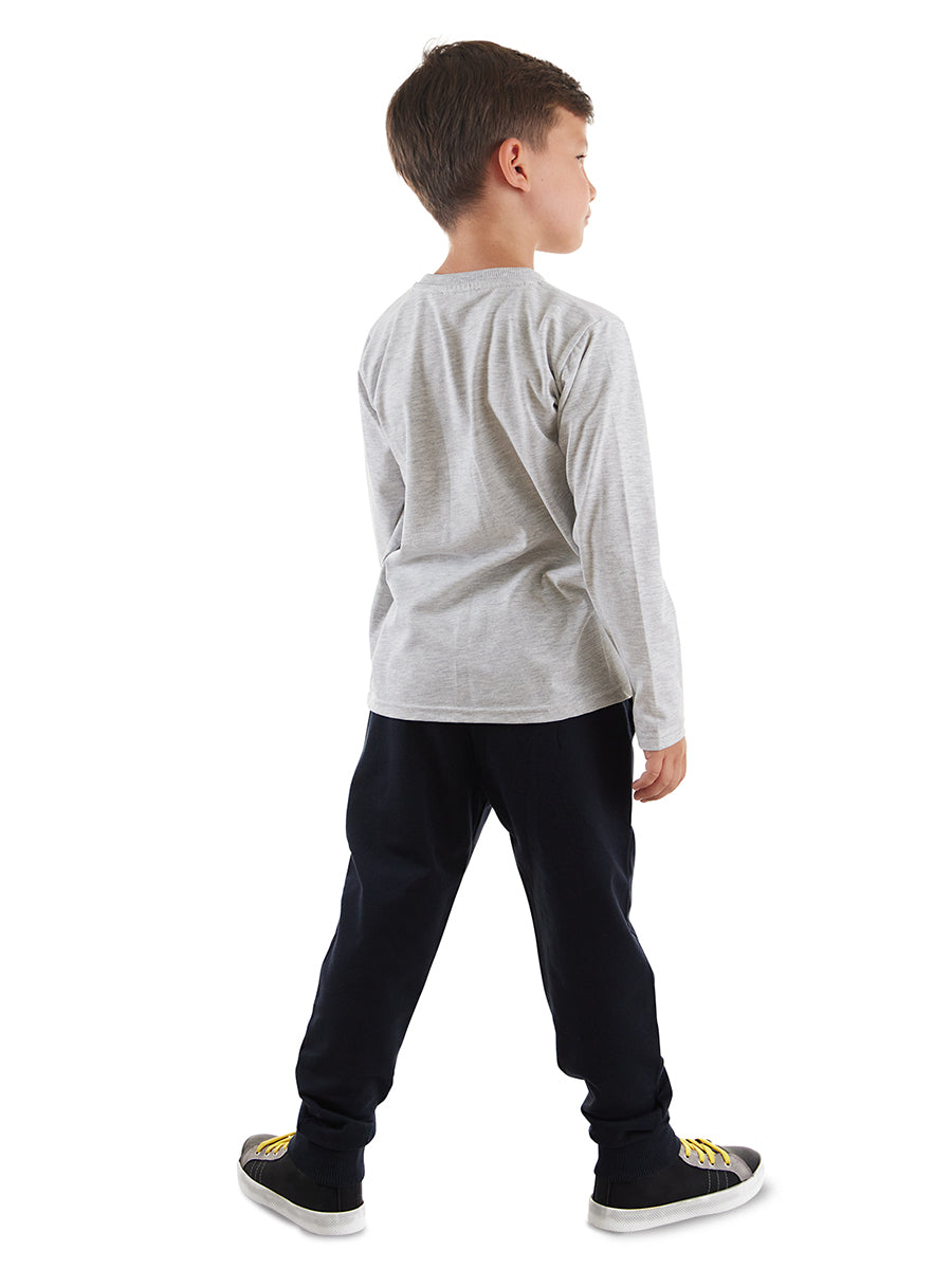 Denokids İnşaat Araçları Erkek Çocuk T-shirt Eşofman Altı Takım