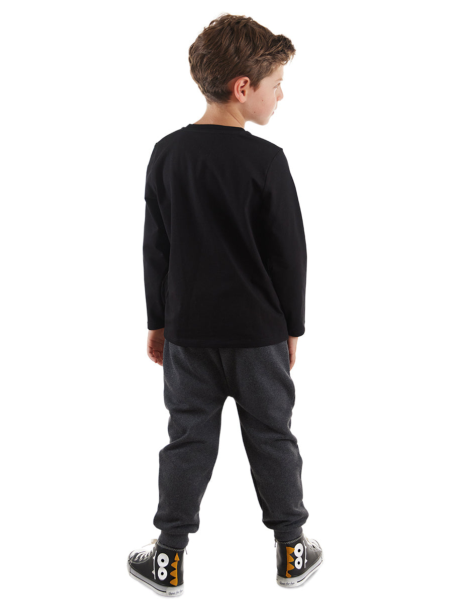 Denokids Kaplan Erkek Çocuk T-shirt Eşofman Altı Takım