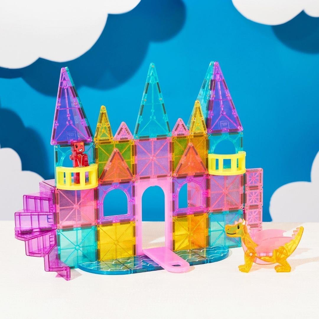 MAGNA-TILES® - Castle DLX + microMAGS - Prenses Şatosu - 48 Parça