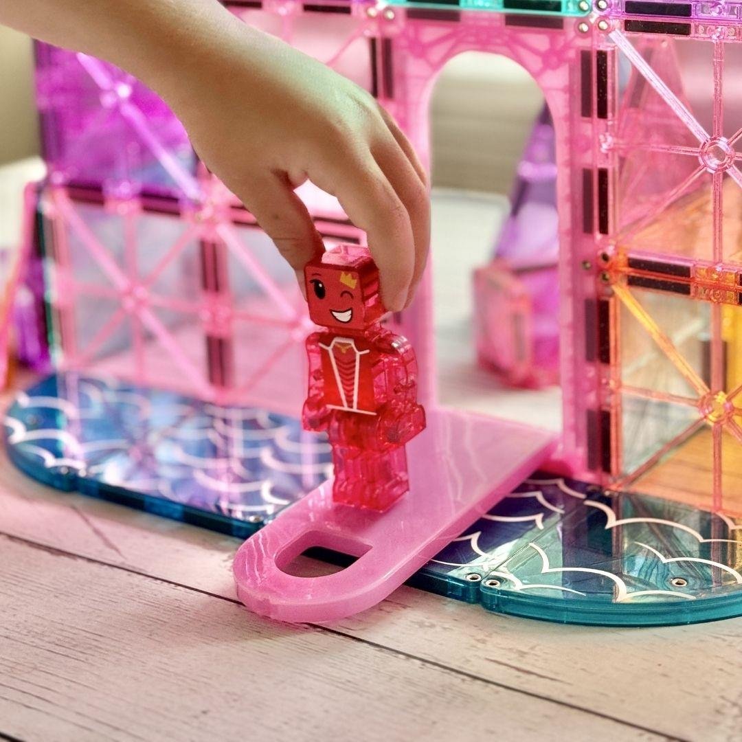 MAGNA-TILES® - Castle DLX + microMAGS - Prenses Şatosu - 48 Parça