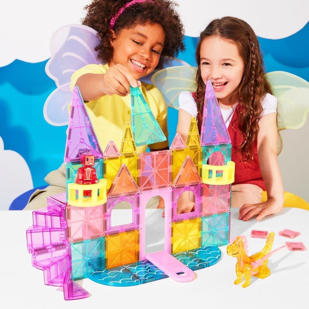MAGNA-TILES® - Castle DLX + microMAGS - Prenses Şatosu - 48 Parça