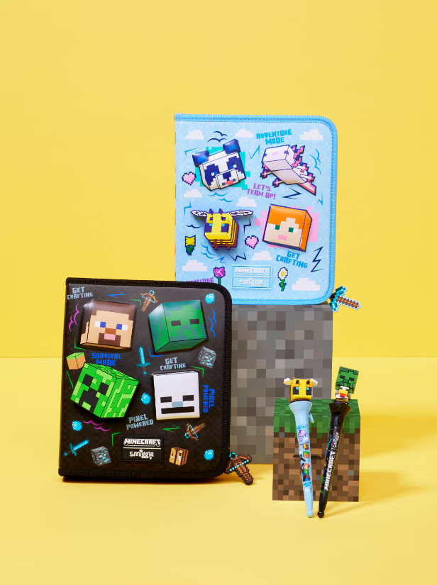 Smiggle Minecraft Hardtop Fermuarlı Kırtasiye Hediye Seti