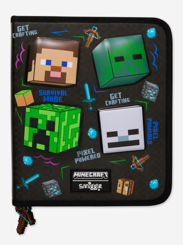 Smiggle Minecraft Hardtop Fermuarlı Kırtasiye Hediye Seti