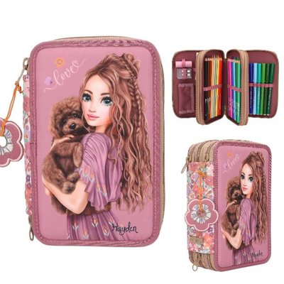 Top Model Dolu Kalem Kutusu Çiçek Desenli-Hayden