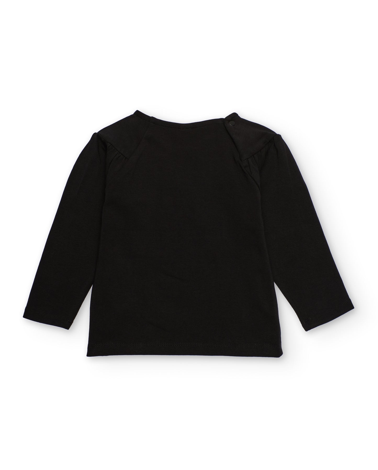 Tuc Tuc Pembe Çiçekli Jarse Siyah Uzun Kol T-Shirt 11399090