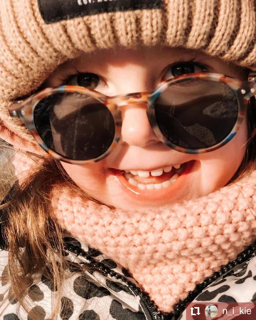 Izipizi Sun Junior #D Blue Tortoise 5-10 Yaş - Kahverengi/Mavi Çocuk Güneş Gözlüğü