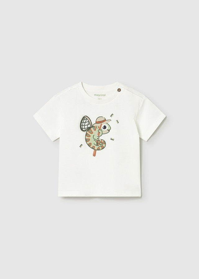 Mayoral Erkek Bebek Beyaz Kısa Kol Tshirt