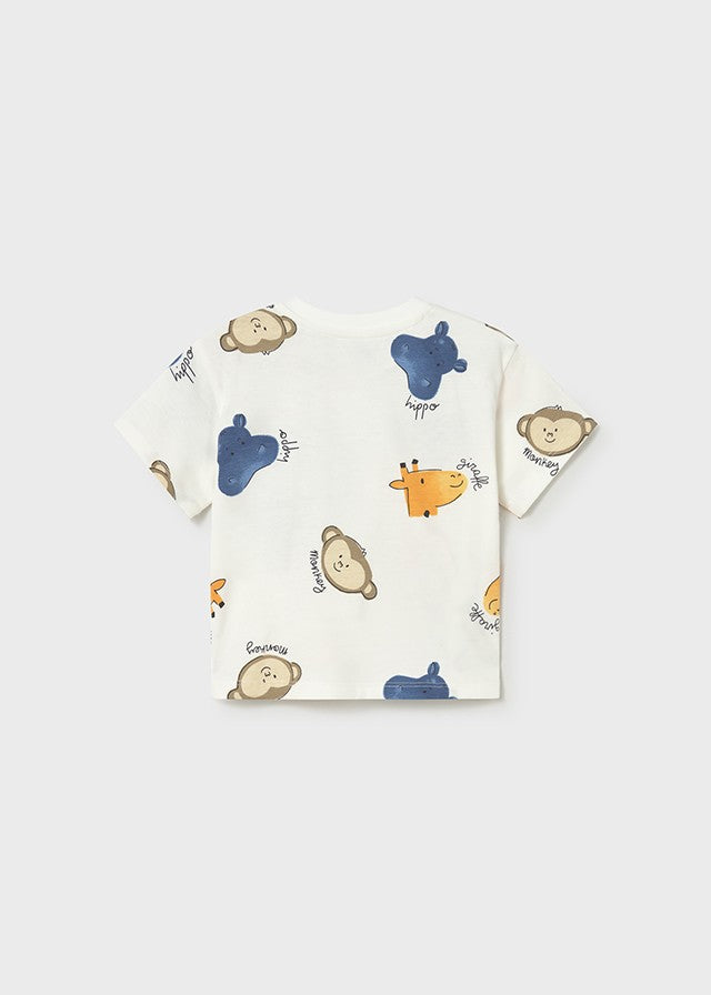 Mayoral Erkek Bebek Hayvan Detaylı Kısa Kol Tshirt