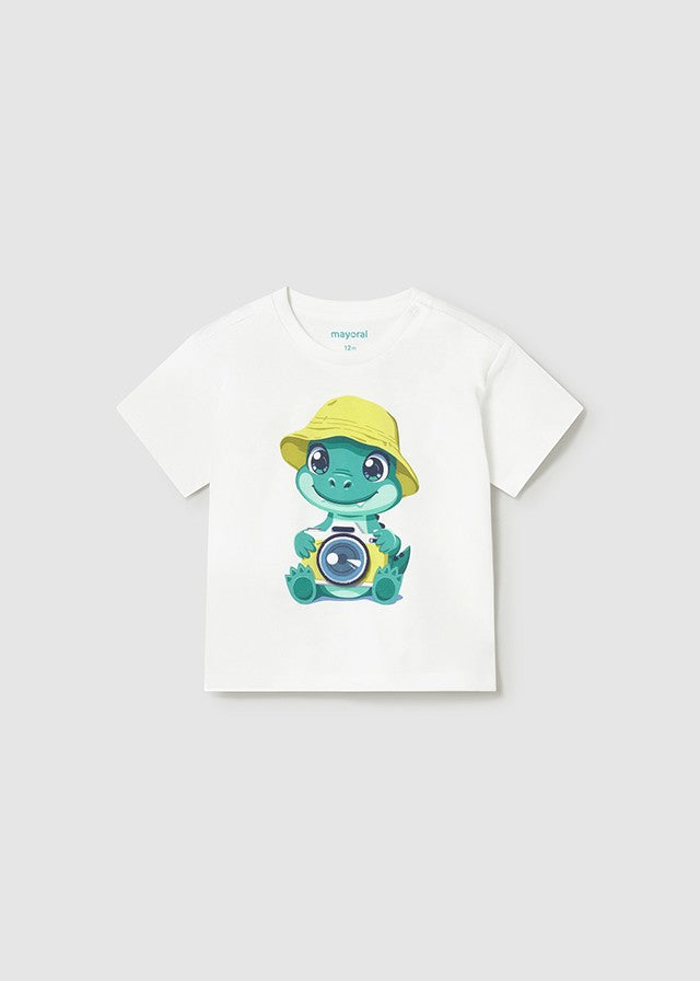 Mayoral Erkek Bebek Beyaz Kısa Kol Tshirt