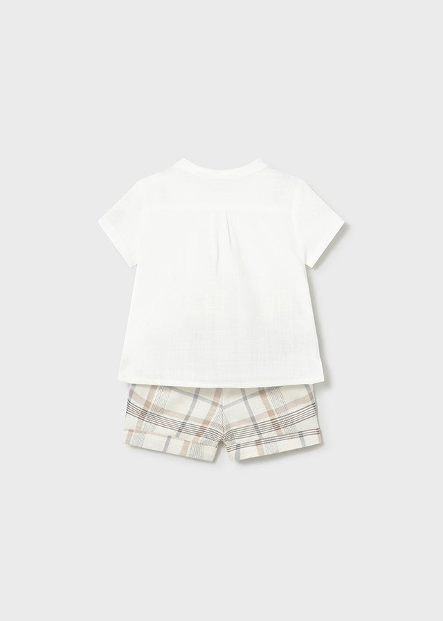 Mayoral Erkek Bebek Gömlekli Şort Set