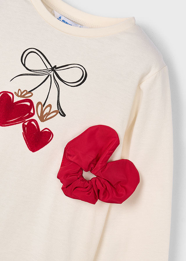 Mayoral Uzun Kol Tshirt Kırmızı Kalp 4008