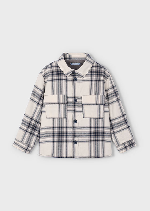 Mayoral Ekose Gömlek Gri 4123