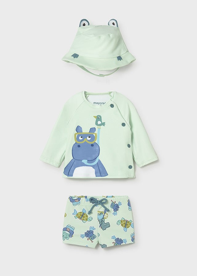 Mayoral Erkek Bebek Uzun Kollu Mayo ve Şapka Set