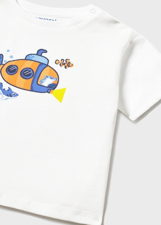 Mayoral Erkek Bebek Mavi Şapkalı Şort Set