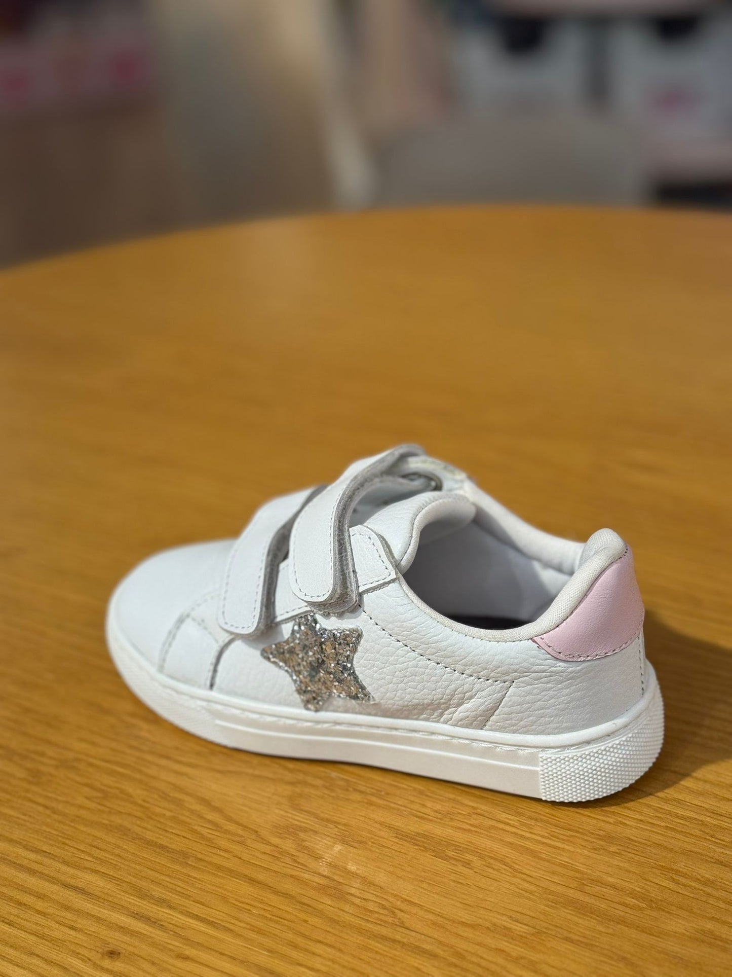 Merli&Rose Star Deri Sneaker | Beyaz Pembe