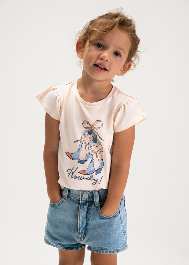Mayoral Kız Çocuk Kot Denim Şort Basic