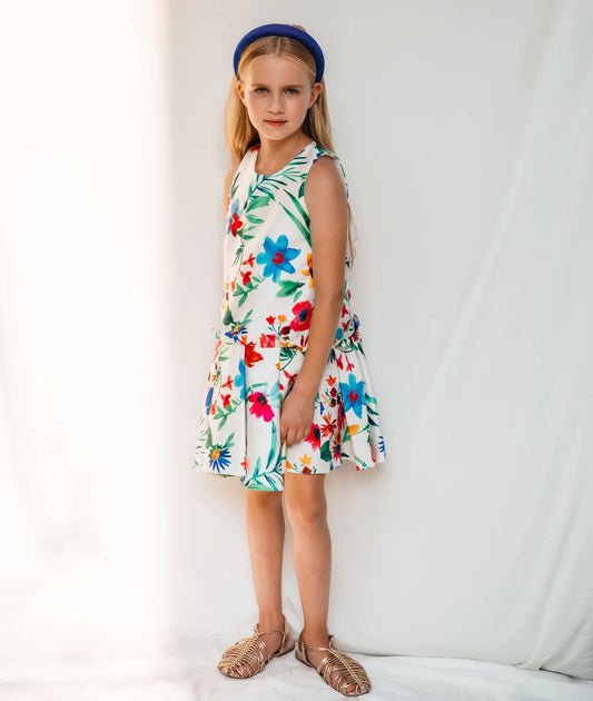 SheShe Mavi Çiçekli Elbise