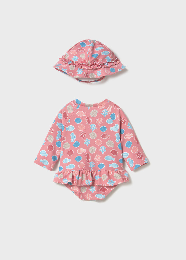 Mayoral Kız Bebek Pembe Uzun Kollu Mayo