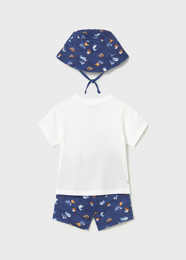 Mayoral Erkek Bebek Mavi Şort Takım