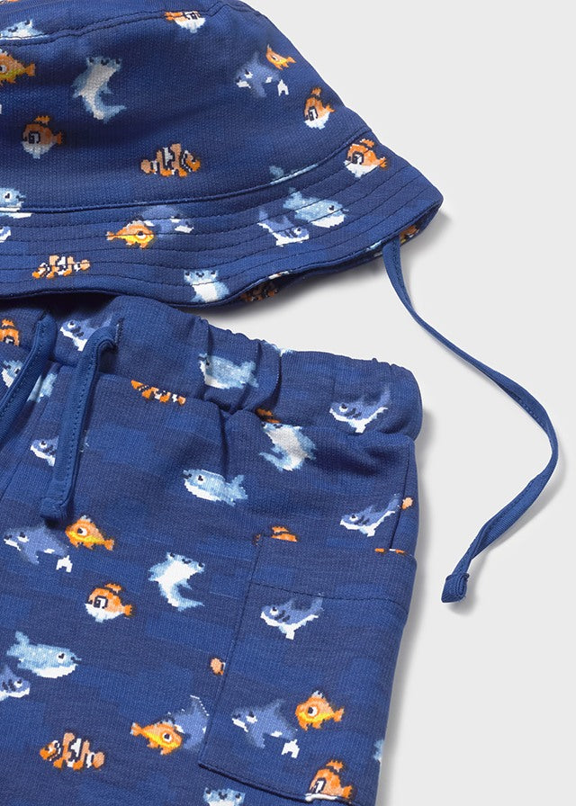 Mayoral Erkek Bebek Mavi Şort Takım