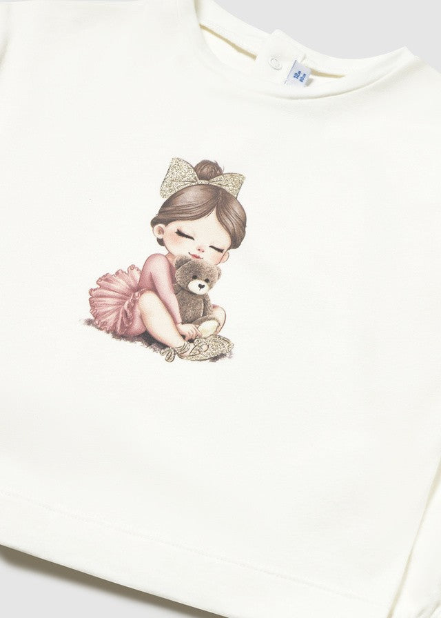 Mayoral Kız Bebek Uzun Kollu Krem Tshirt