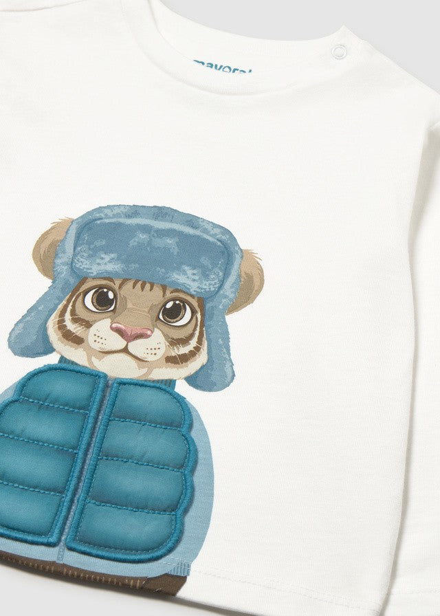 Mayoral Erkek Bebek Uzun Kollu Kedi Detaylı Tshirt