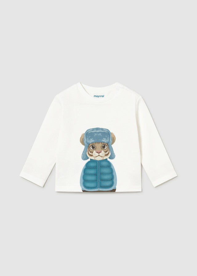 Mayoral Erkek Bebek Uzun Kollu Kedi Detaylı Tshirt