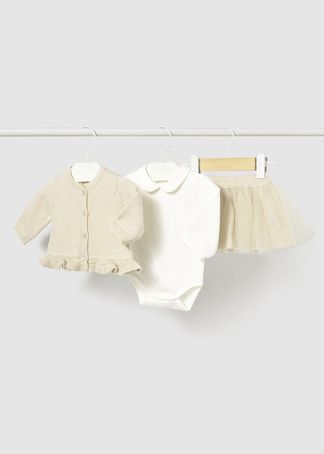 Mayoral Kız Bebek Triko Etek Set