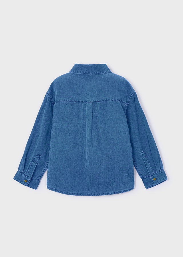 Mayoral Erkek Çocuk Uzun Kol Yumuşak Denim Gömlek