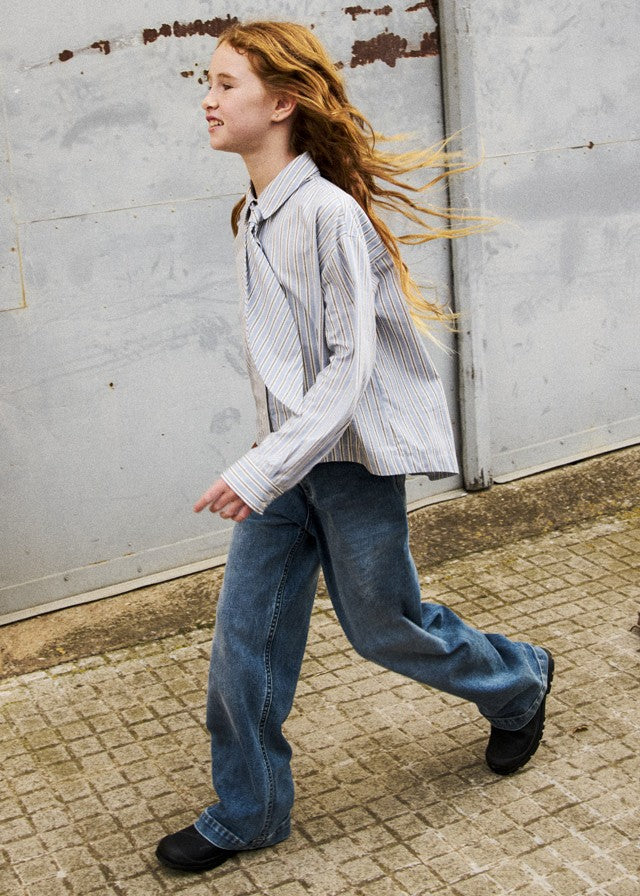 Mayoral Kız Çocuk Bol Paça Denim Pantolon