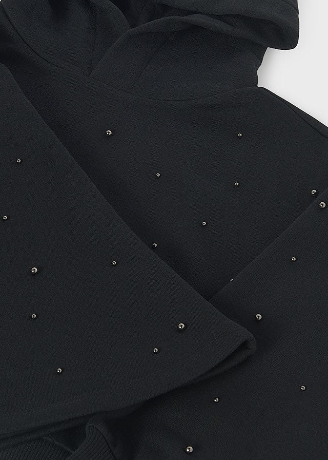 Mayoral Kız Çocuk Siyah Parıltılı Etek Sweatshirt Takım
