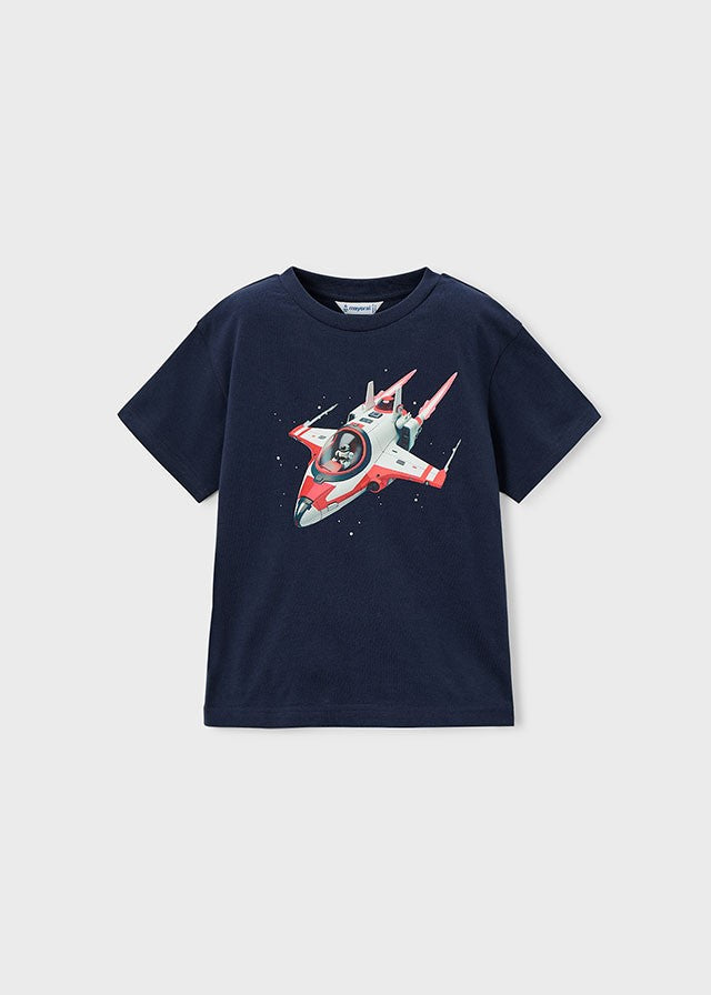Mayoral Erkek Çocuk Lacivert Uzay Kısa Kollu Tshirt