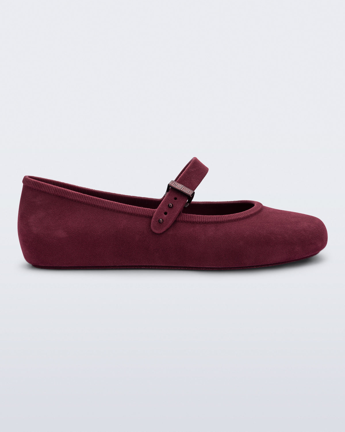 Melissa Soft Ballerina Velvet Bordo Kadife Efektli Babet