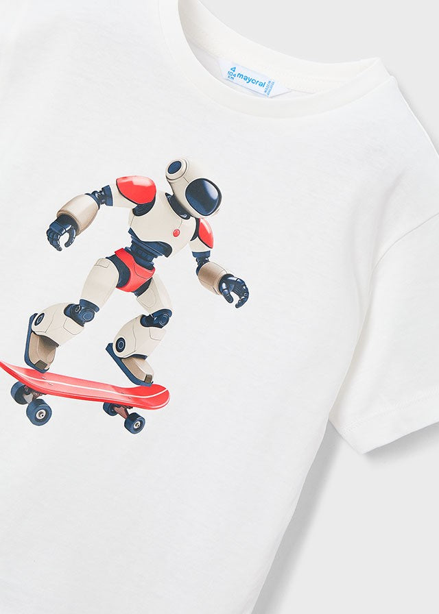 Mayoral Erkek Çocuk Kırmızı Robot Game 2 Tshirt ve Şort Set