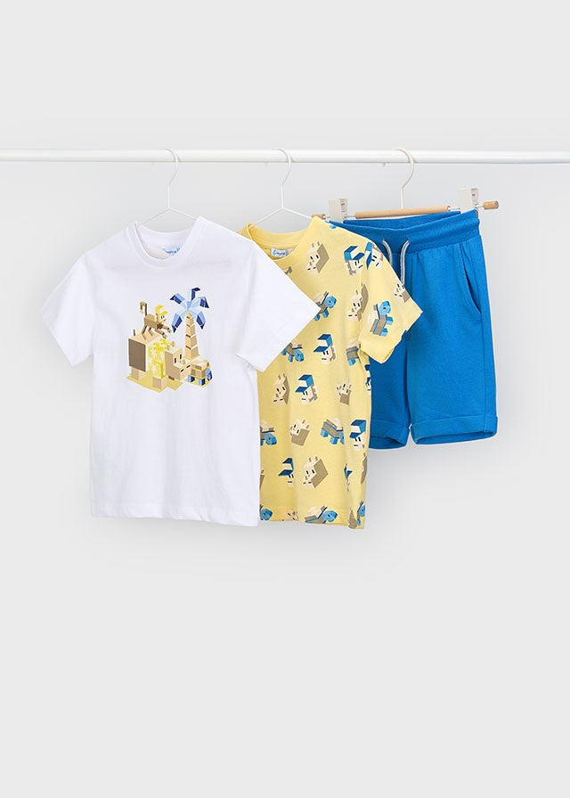 Mayoral Erkek Çocuk Minecraft 2 Tshirt ve Şort Takım