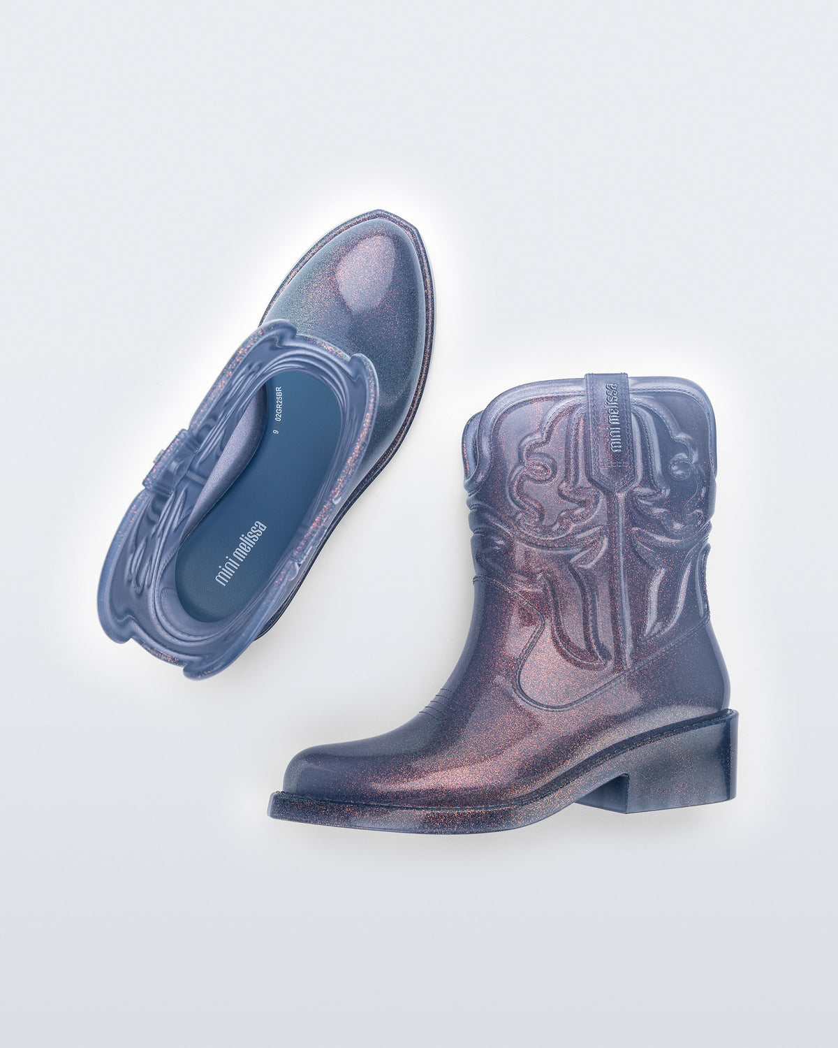Mini Melissa Texas Boot Simli Kovboy Yağmur Botu