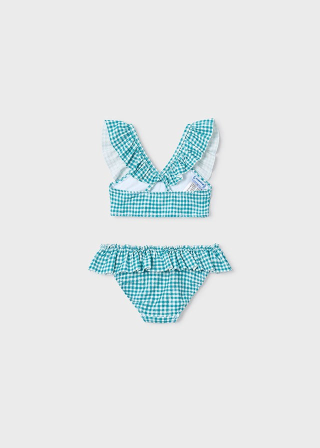 Mayoral Kız Çocuk Mavi Kareli Bikini