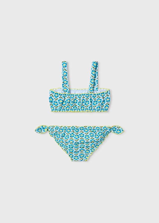Mayoral Kız Çocuk Mavi Çiçekli Bikini
