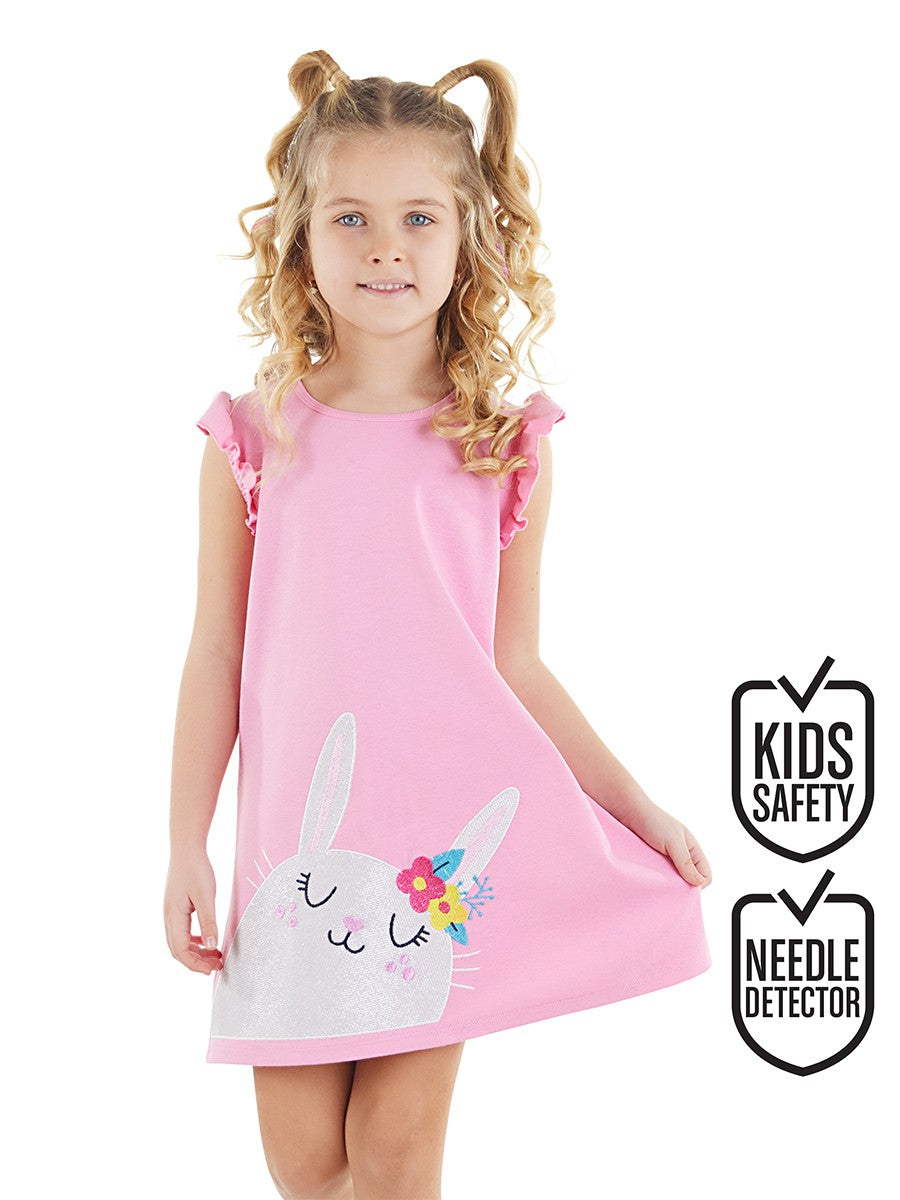 CFF-065 Süslü Tavşan Pembe Elbise
