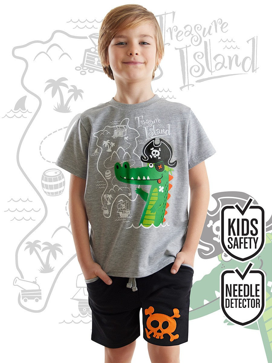CFF-033 Korsan Timsah T-shirt Şort Takım