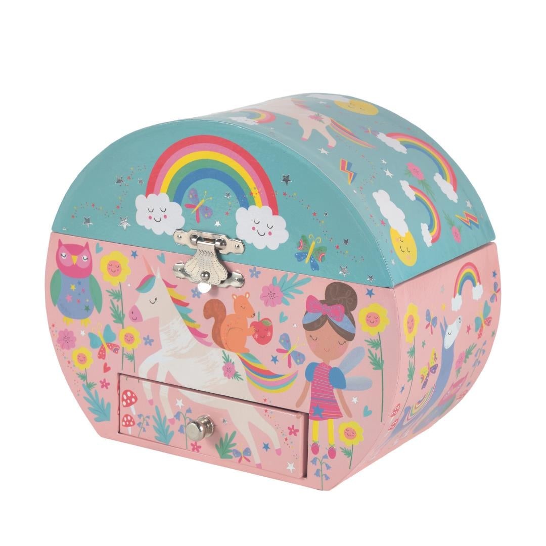 Floss & Rock Müzikli Oval Mücevher Kutusu / Rainbow Fairy