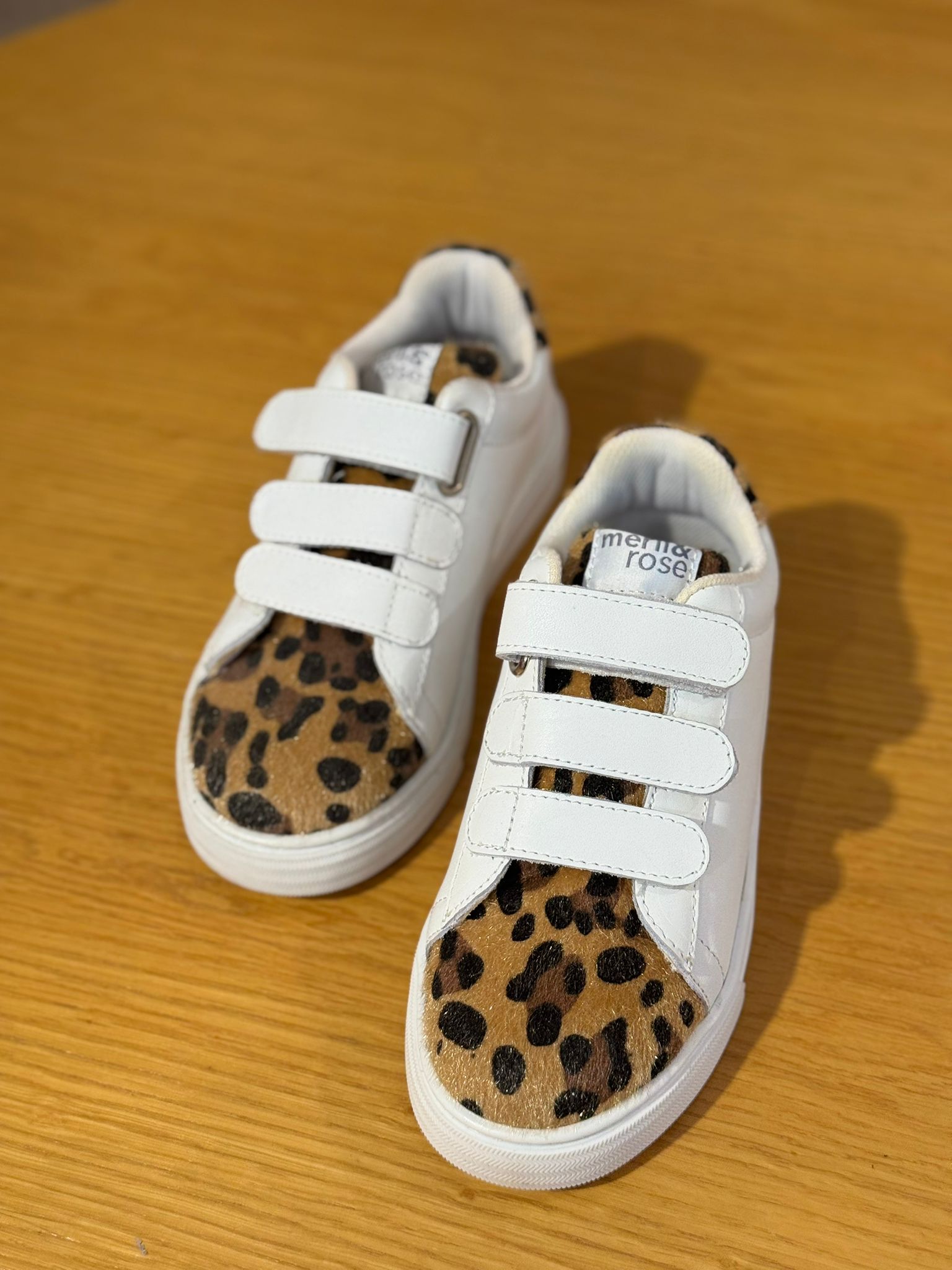 Merli&Rose Star Deri Sneaker | Trio Beyaz Leopar