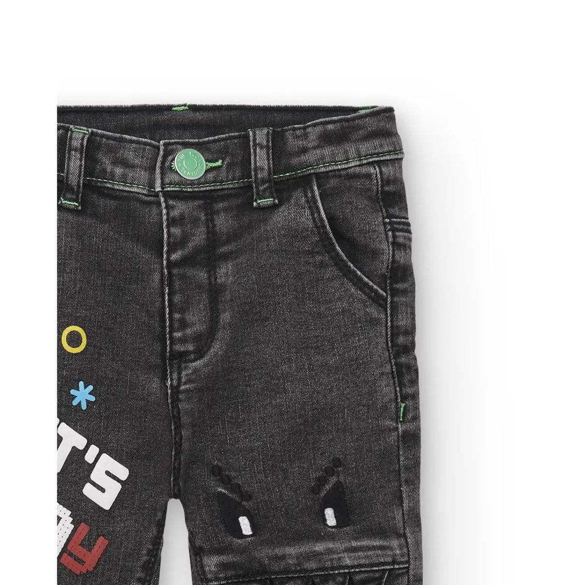 9444 Tuc Tuc Erkek Çocuk Gri Denim Pantolon