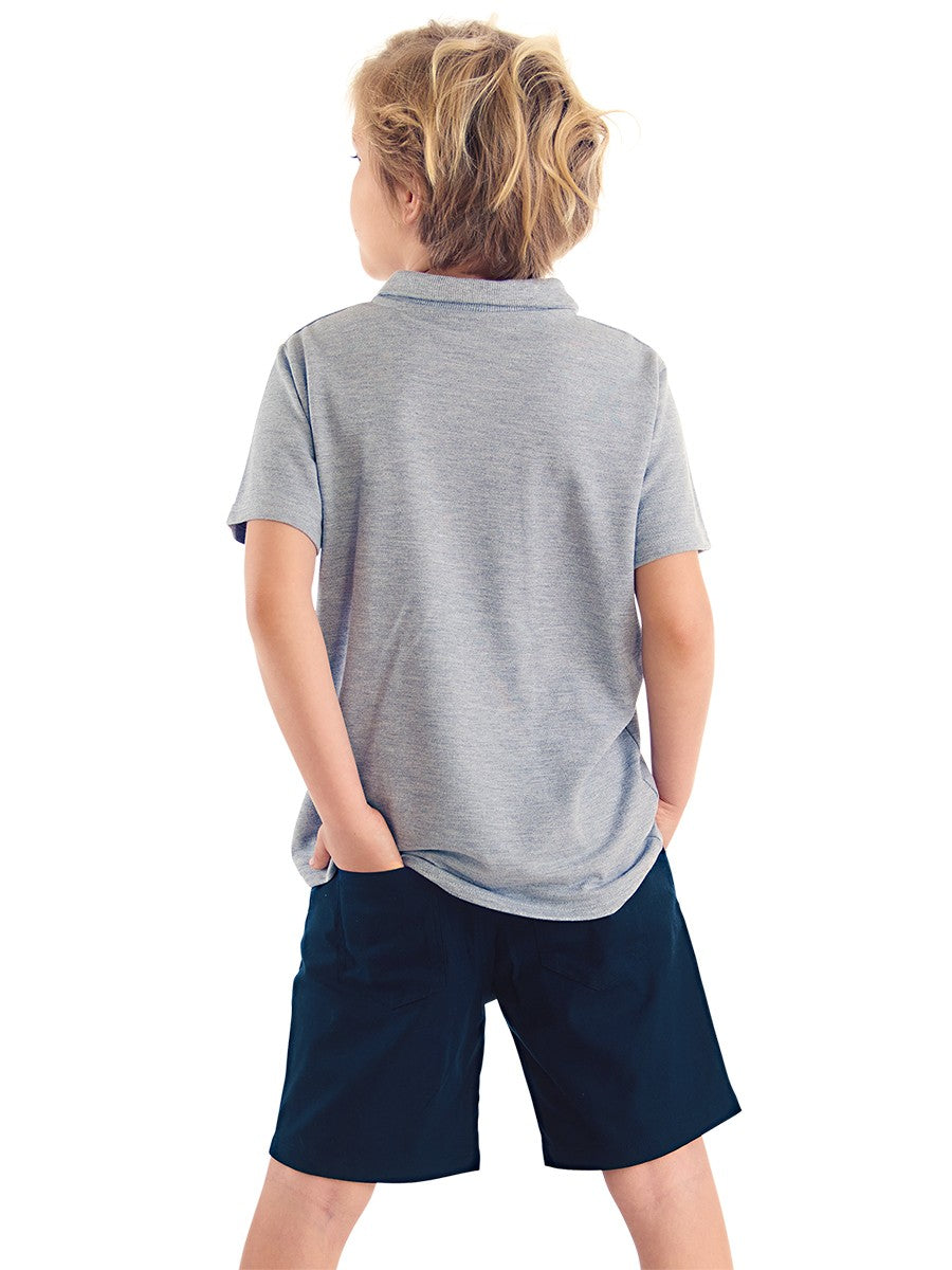 MS-034 Sharrk Polo Yaka T-shirt Şort Takım