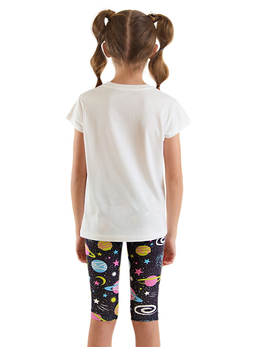 MS-068 Uzayda Unicorn T-Shirt Tayt Takım