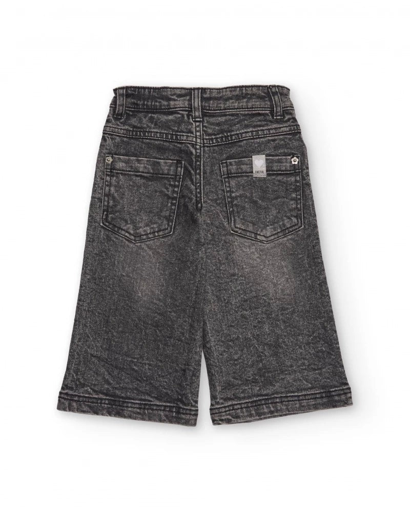 9079 Tuc Tuc Kız Çocuk Gri Denim Pantolon