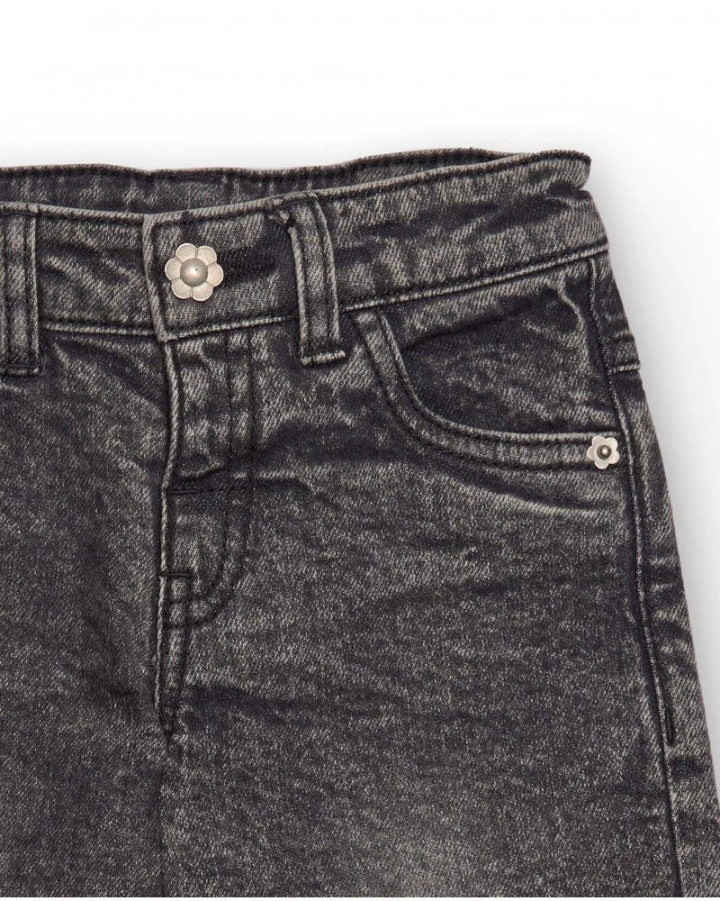9079 Tuc Tuc Kız Çocuk Gri Denim Pantolon