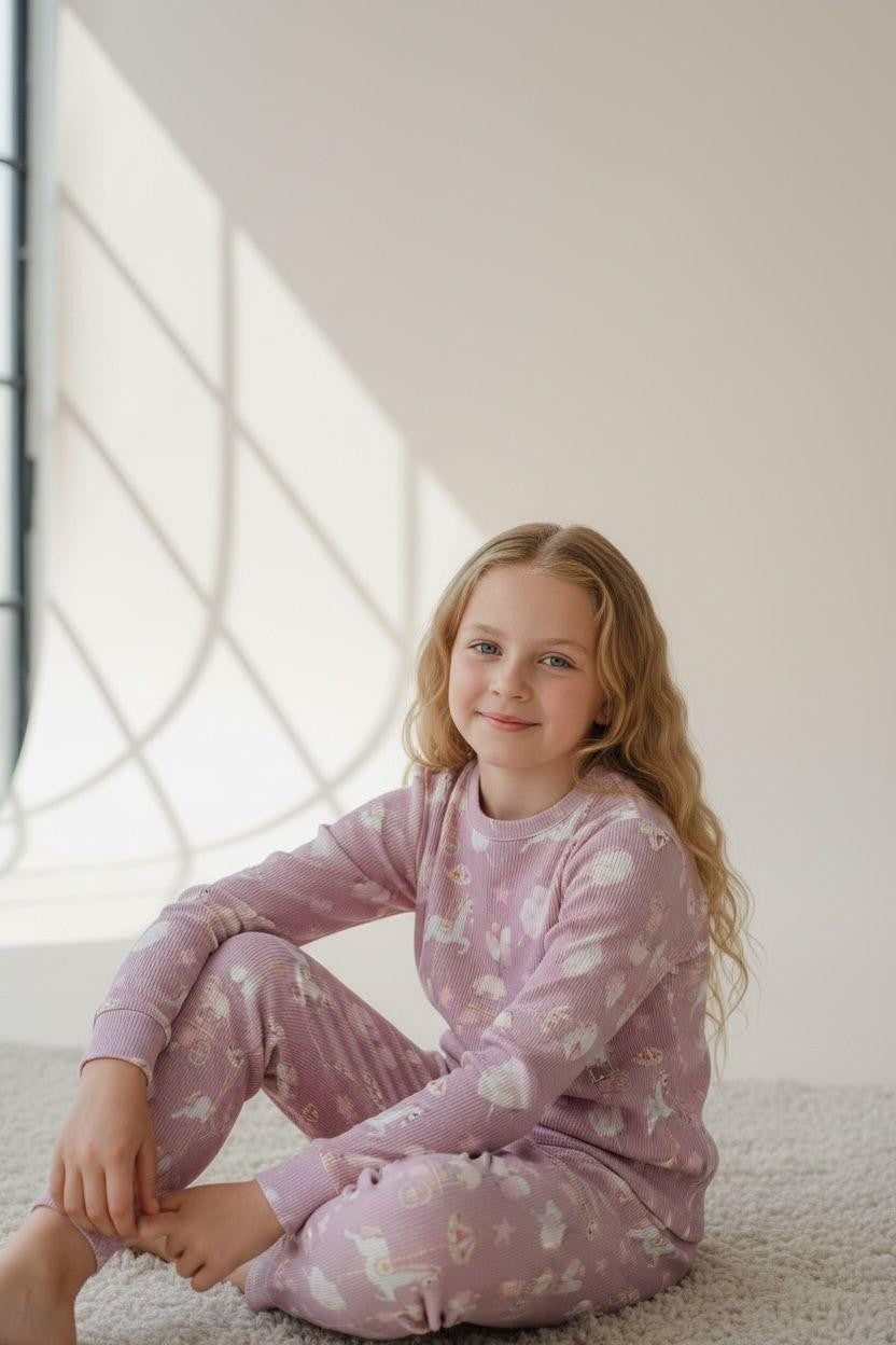 Pueril Çocuk Fitilli Pijama Takımı-Atlı Karınca