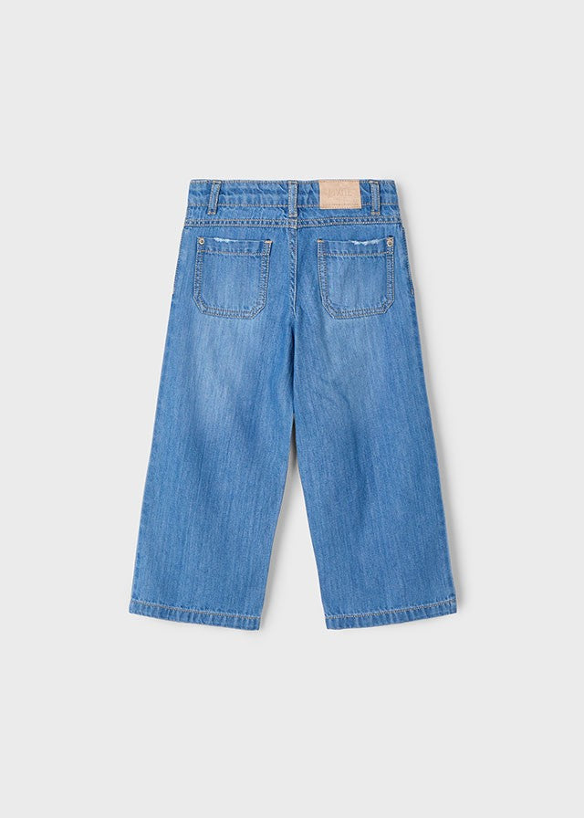 3558 Mayoral Kız Çocuk Mavi Kot Denim Pantolon