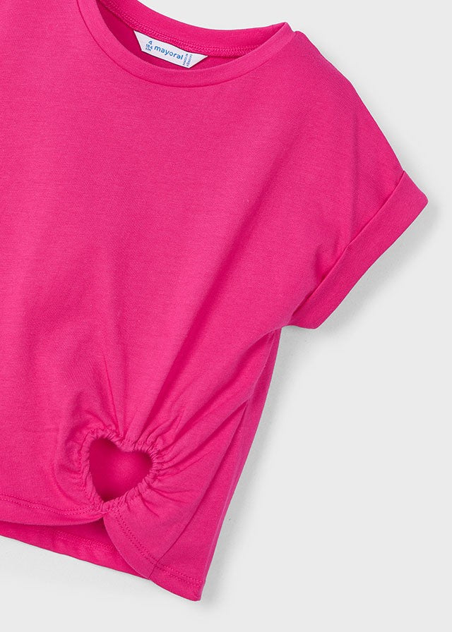 3006 Mayoral Kız Çocuk Kalp Detaylı Tshirt